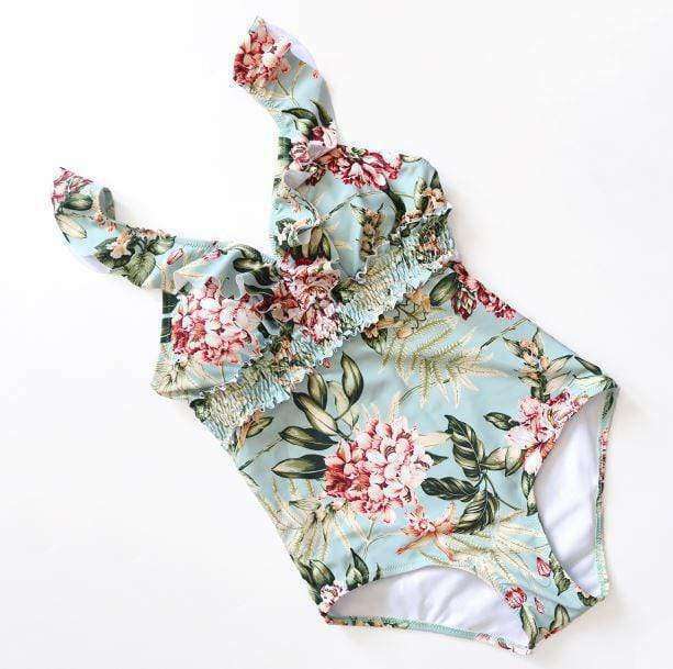 Y2K Vintage Flowers Swimwear: Retro Summer Beach Outfit for Trendy Women