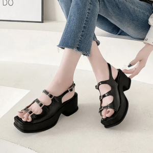 Y2K Vintage Platform Sandals for Retro Summer Outfits and Grunge Style