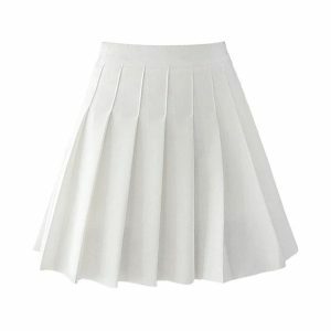 Y2K White Tennis Skirt: Retro Summer Outfit for Trendy Women