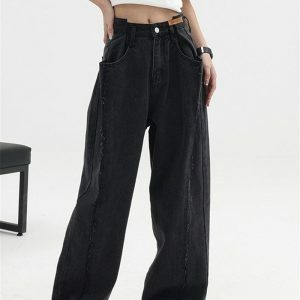 Y2K Wide Leg Baggy Jeans: Retro 90s Fashion for Effortless Summer Style