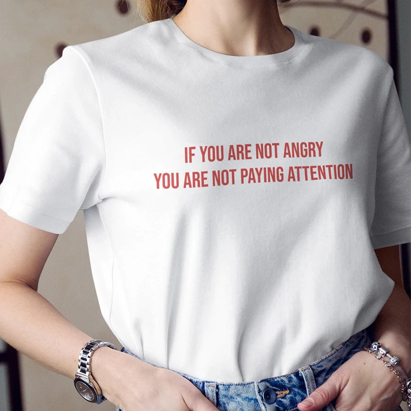 You Are Not Paying Attention Y2K Baby Tee - Retro 90s Grunge Style