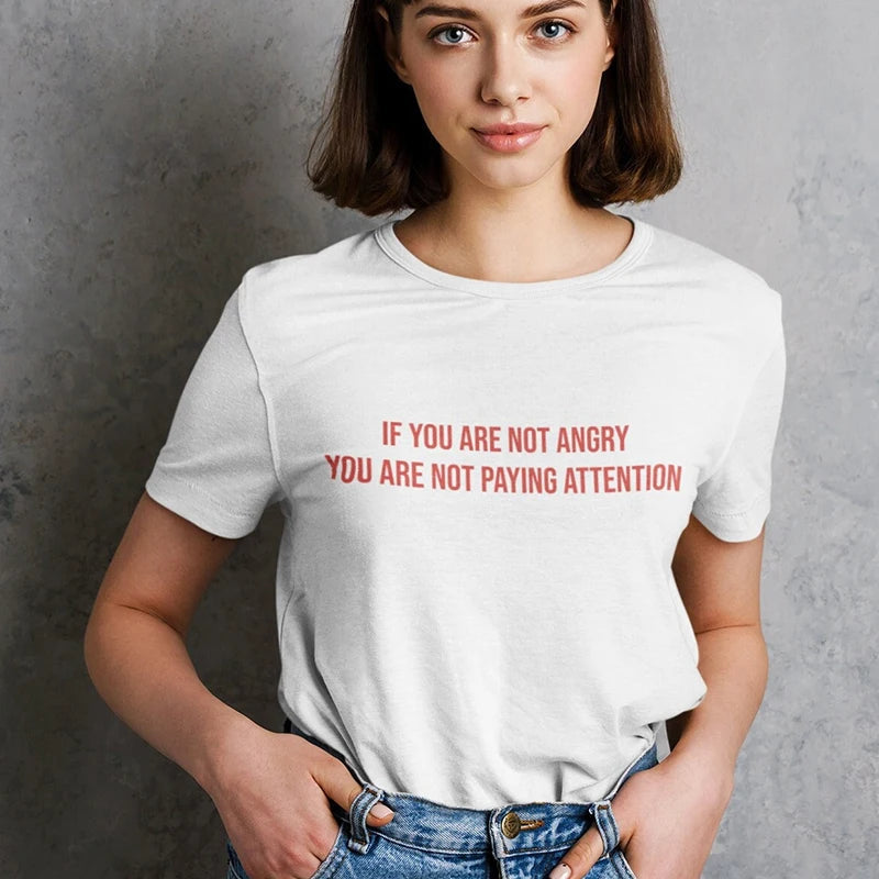 You Are Not Paying Attention Y2K Baby Tee - Retro 90s Grunge Style