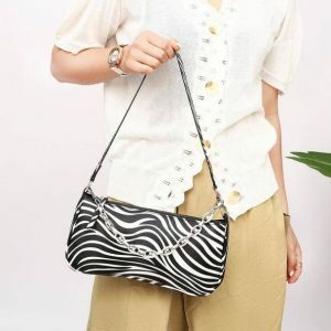 Zebra Print Handbag: Y2K Fashion Statement for Summer Outfits & Parties