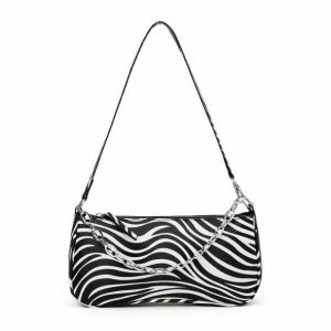 Zebra Print Handbag: Y2K Fashion Statement for Summer Outfits & Parties